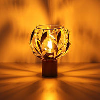 LED TISCHLEUCHTE MIKA Holz Gold - Goldfarben, Holz (20/20/25cm) - Globo Lighting