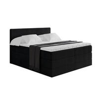 BOXSPRINGBETT mit Matratze H3|H4 und Lattenrost - TOLO KING 140x200 Cord - Schwarz - Schwarz, Holzwerkstoff (140/200cm) - ALTDECOR