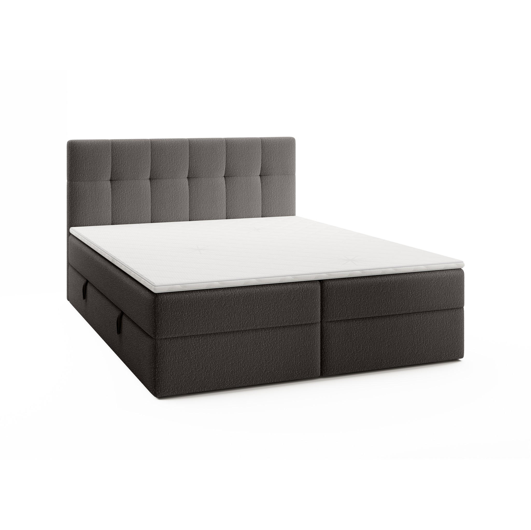 BOXBETT Arturo In Freya - Graphitfarben, Holzwerkstoff/Textil (200/200cm) - Fun Möbel