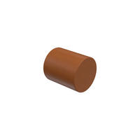 ENDSTÜCKE FÜR GARDINENSTANGEN 20 mm Ø, Feta Kirschbaum, Packung 2 Stück - Kirschbaumfarben, Holz (3.1/2.7/2.7cm) - INTERDECO