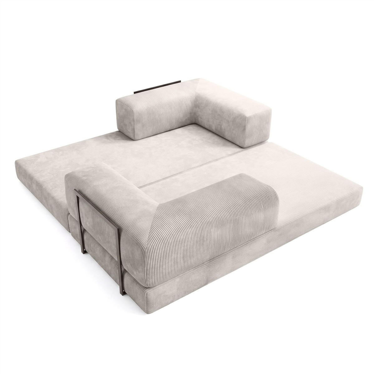 SCHLAFSOFA Danny - Weiß, Holzwerkstoff/Textil (200/70/100cm) - Fun Möbel