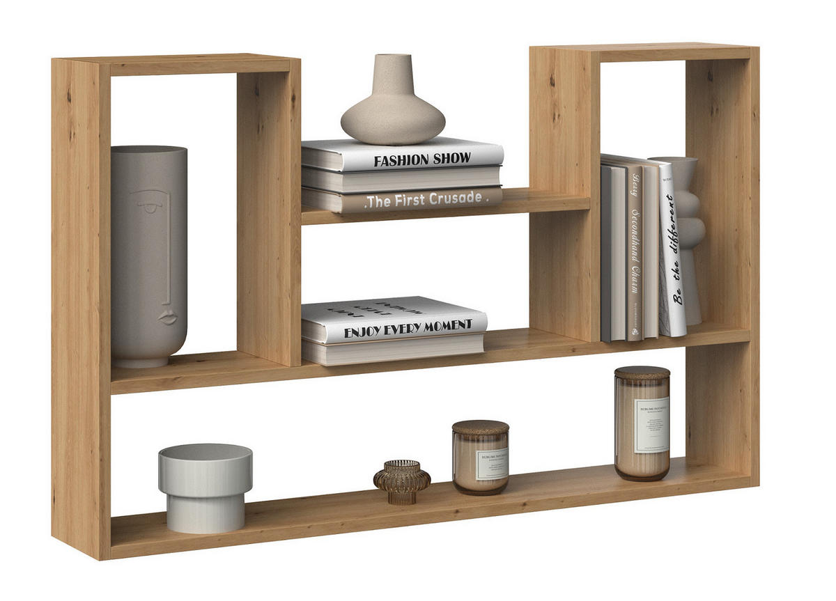 SCHWEBEREGAL Sören - Eiche Artisan, Holzwerkstoff (60/100/16cm) - kommodly