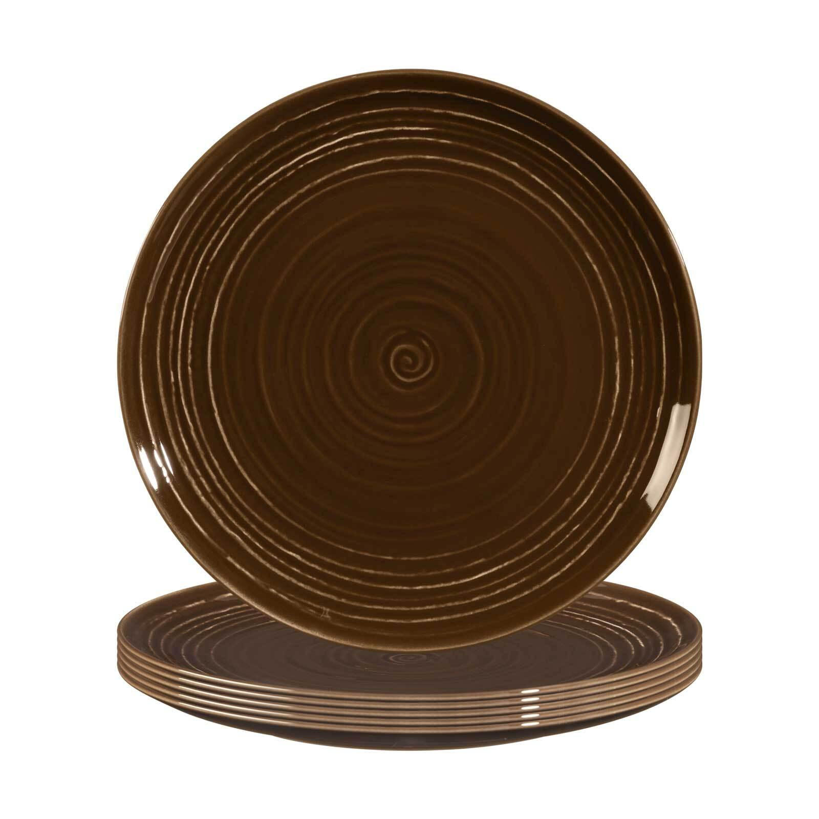 FRÜHSTÜCKSTELLER Terra Erdbraun ø 22,5 cm 6er Set - Braun, Keramik (22.5cm) - Seltmann Weiden