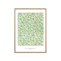 POSTER mit Rahmen William Morris - Green Leaves - Eichefarben/Grün, Holz/Papier (70/100cm) - Poster&Frame