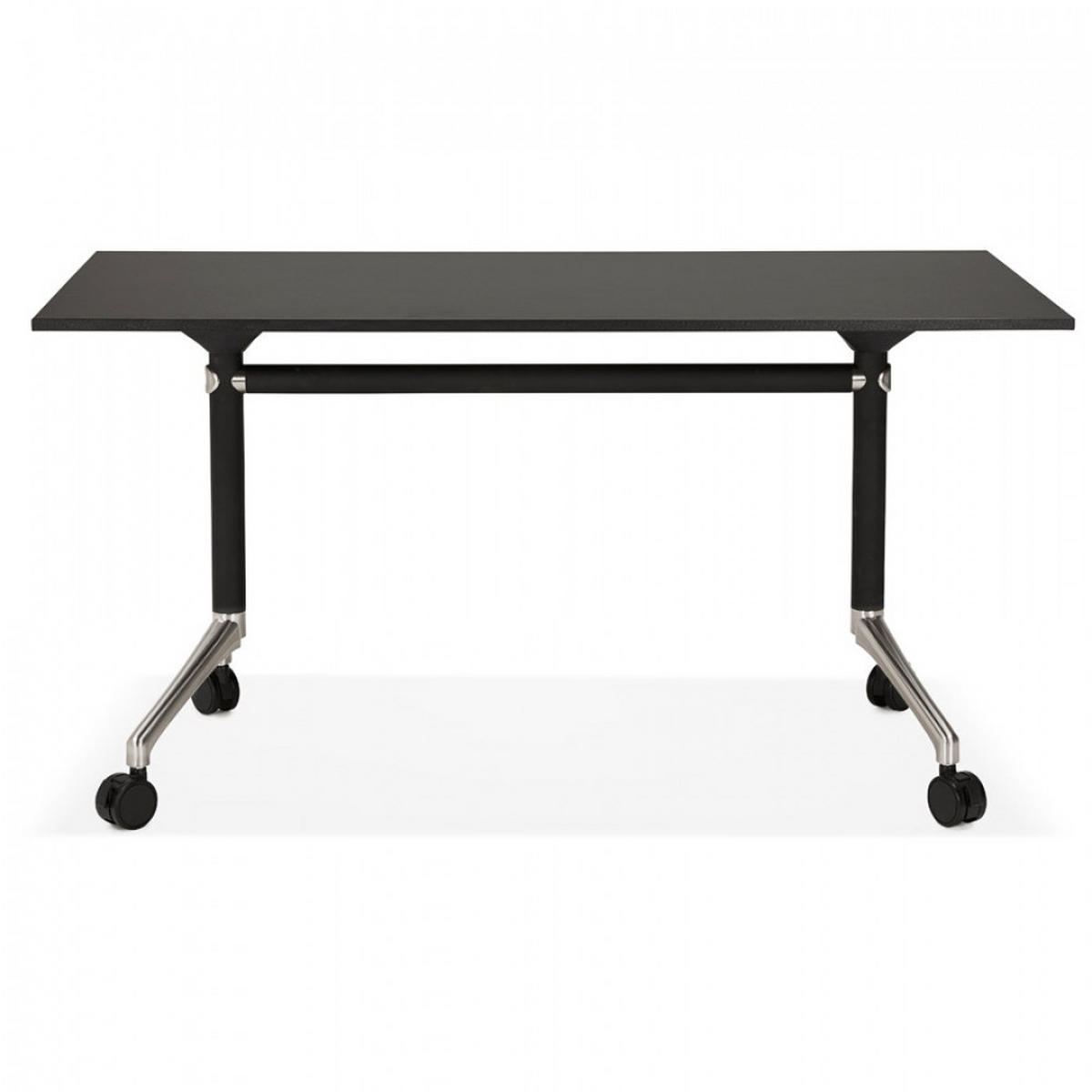 SCHREIBTISCH Schwarz 140x70x73 cm - Schwarz, Holz/Metall (140/70/73cm) - AlterEgo