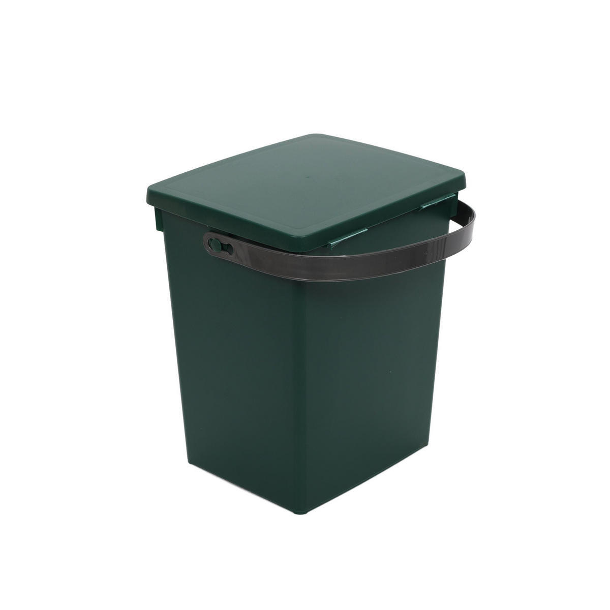 BIO-ABFALLBEHÄLTER mit Logo 5 l 18/16,5/23,5 cm - Schwarz, Kunststoff (16.5/23.5/18cm) - Storage solutions