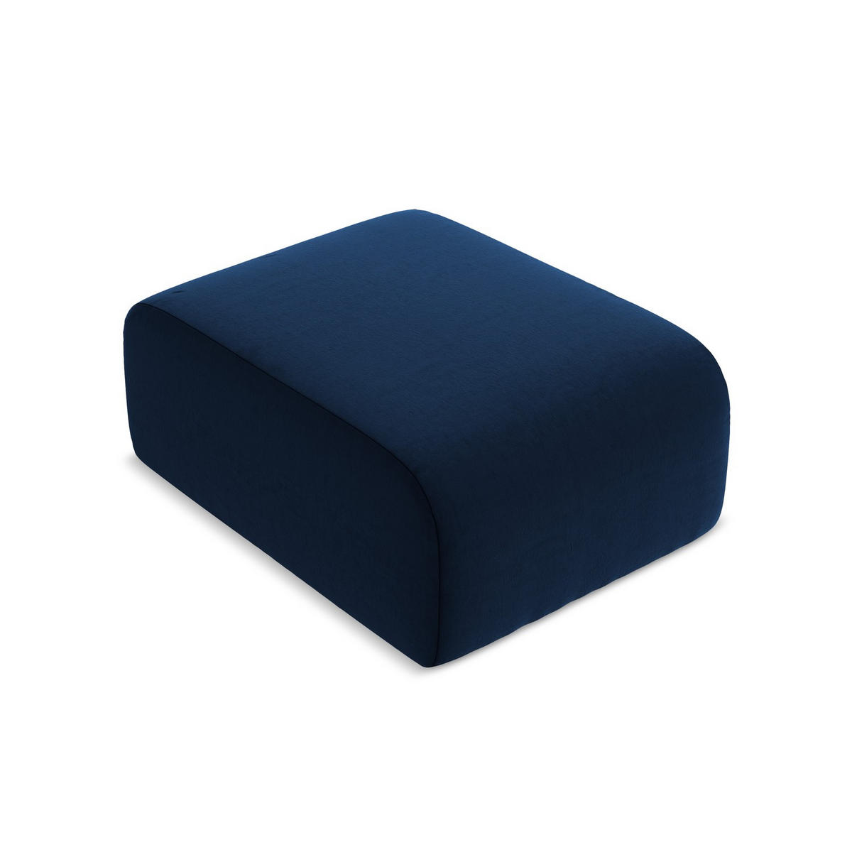 POUF Samt Stoff Blau - Türkis/Schwarz, Holzwerkstoff/Kunststoff (72/42/94cm) - LaMiaSofa