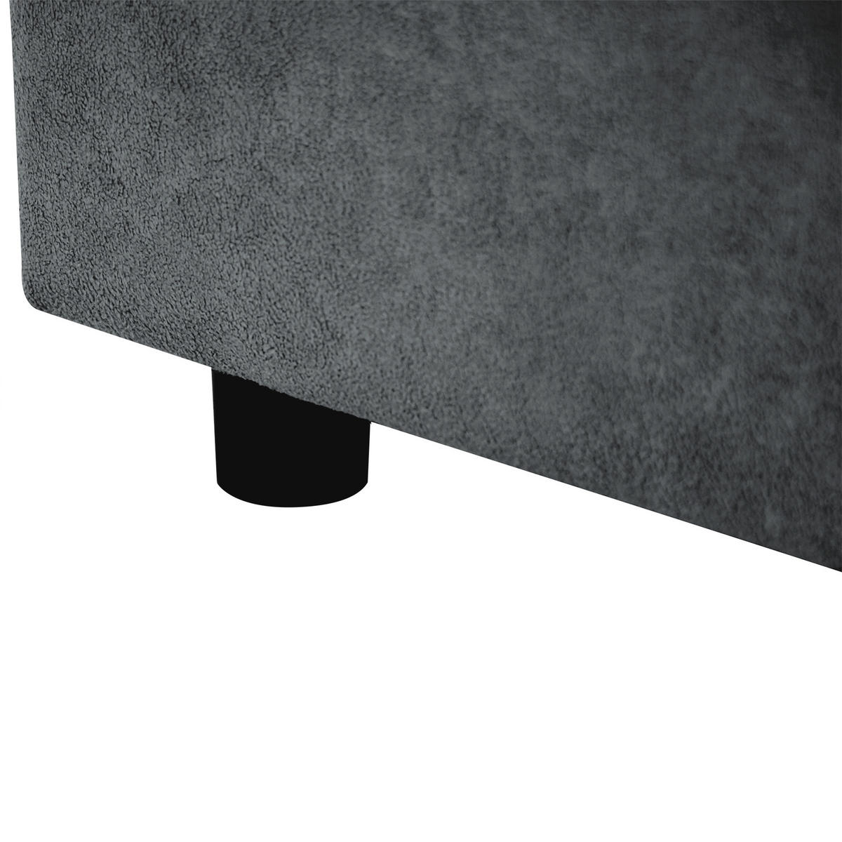 ECKSCHLAFSOFA Verona mit Bettkasten und universeller Ottomane 240 cm, Dunkelgrau - Dunkelgrau, Textil (240/148cm) - Beautysofa