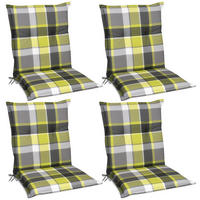 NIEDERLEHNERAUFLAGE Sunny BK 100/50/6cm Grün-Kariert 4tlg - Grün, Textil (50/6/100cm) - Beautissu 