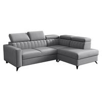 ECKSOFA Milano 2RRLXP, Seite: Rechts 2R+R+LXP - Hellgrau, Holz/Textil (249/195cm) - MIRJAN24