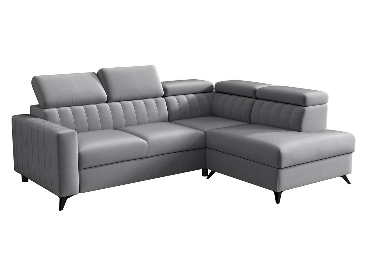 ECKSOFA Milano 2RRLXP, Seite: Rechts 2R+R+LXP - Hellgrau, Holz/Textil (249/195cm) - MIRJAN24