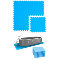 POOLMATTEN 7,5m² 32 EVA Matten 50 cm Blau - Blau, Kunststoff (50/50cm) - eyepower