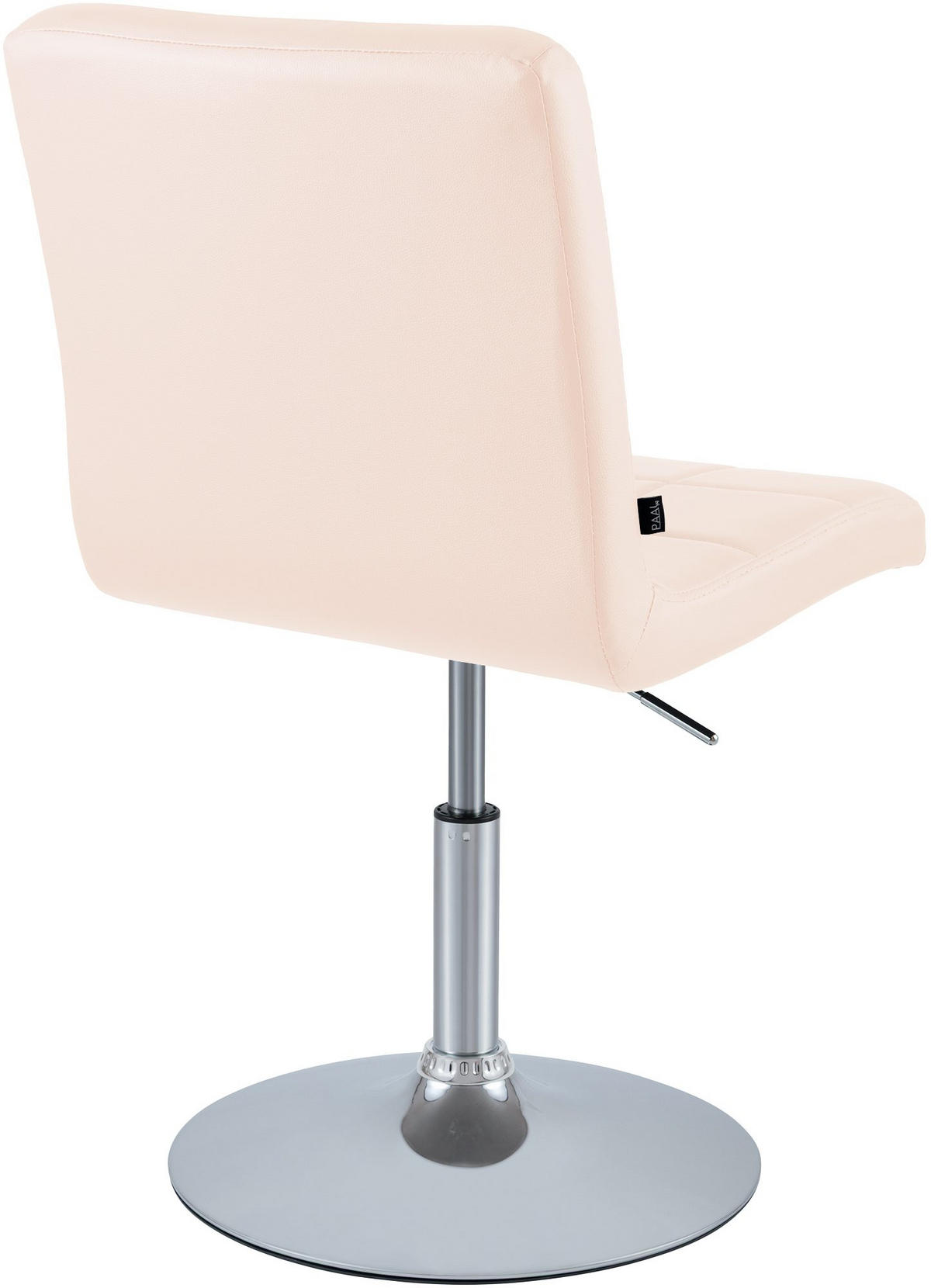 DREHSTUHL Lederlook Creme - Chromfarben/Creme, Textil/Metall (44/81/55cm) - CLP