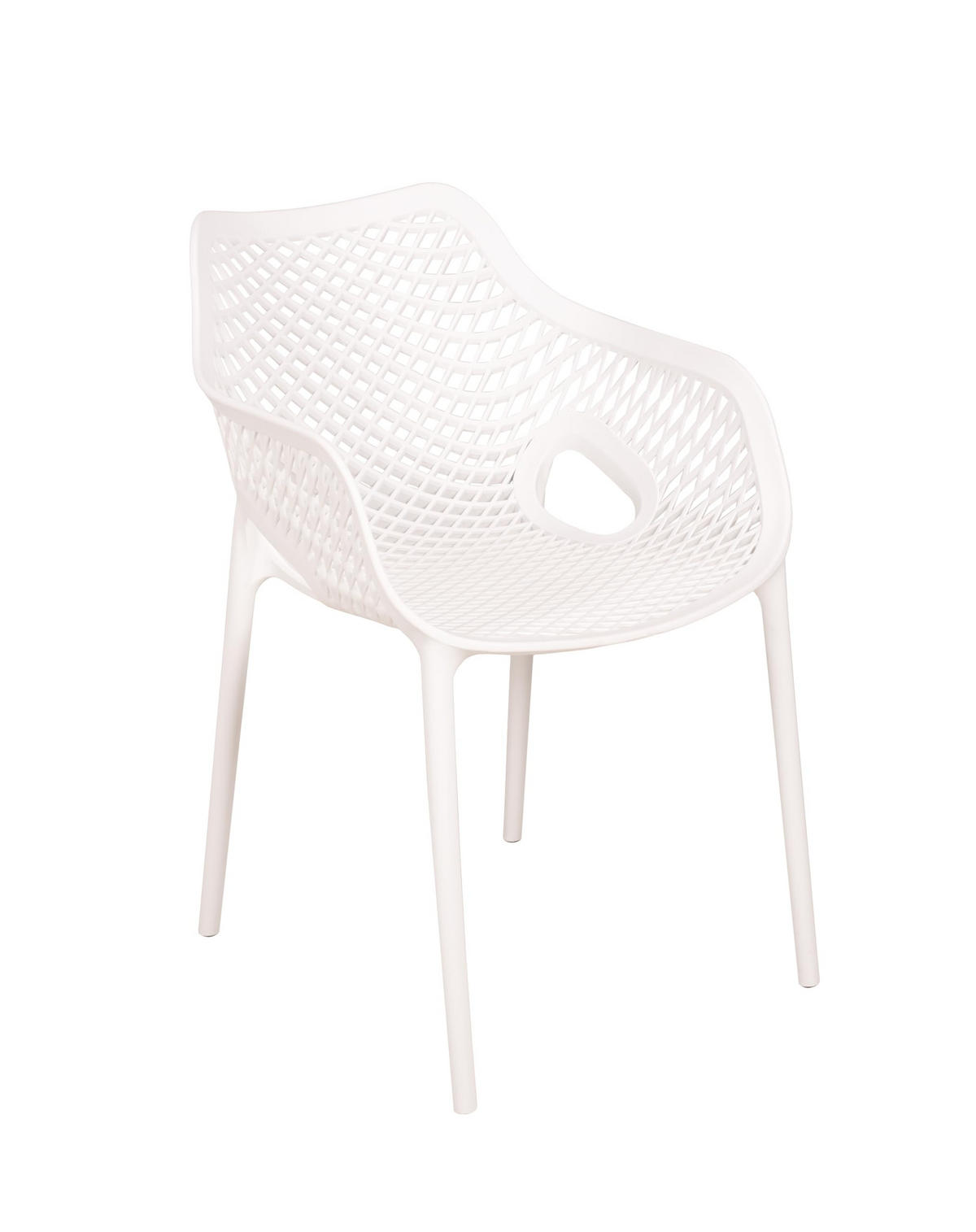 GARTENSTUHL 2er Set Nils weiß Gartenstühle - Weiß, Kunststoff (53/82/60cm) - DELUKE