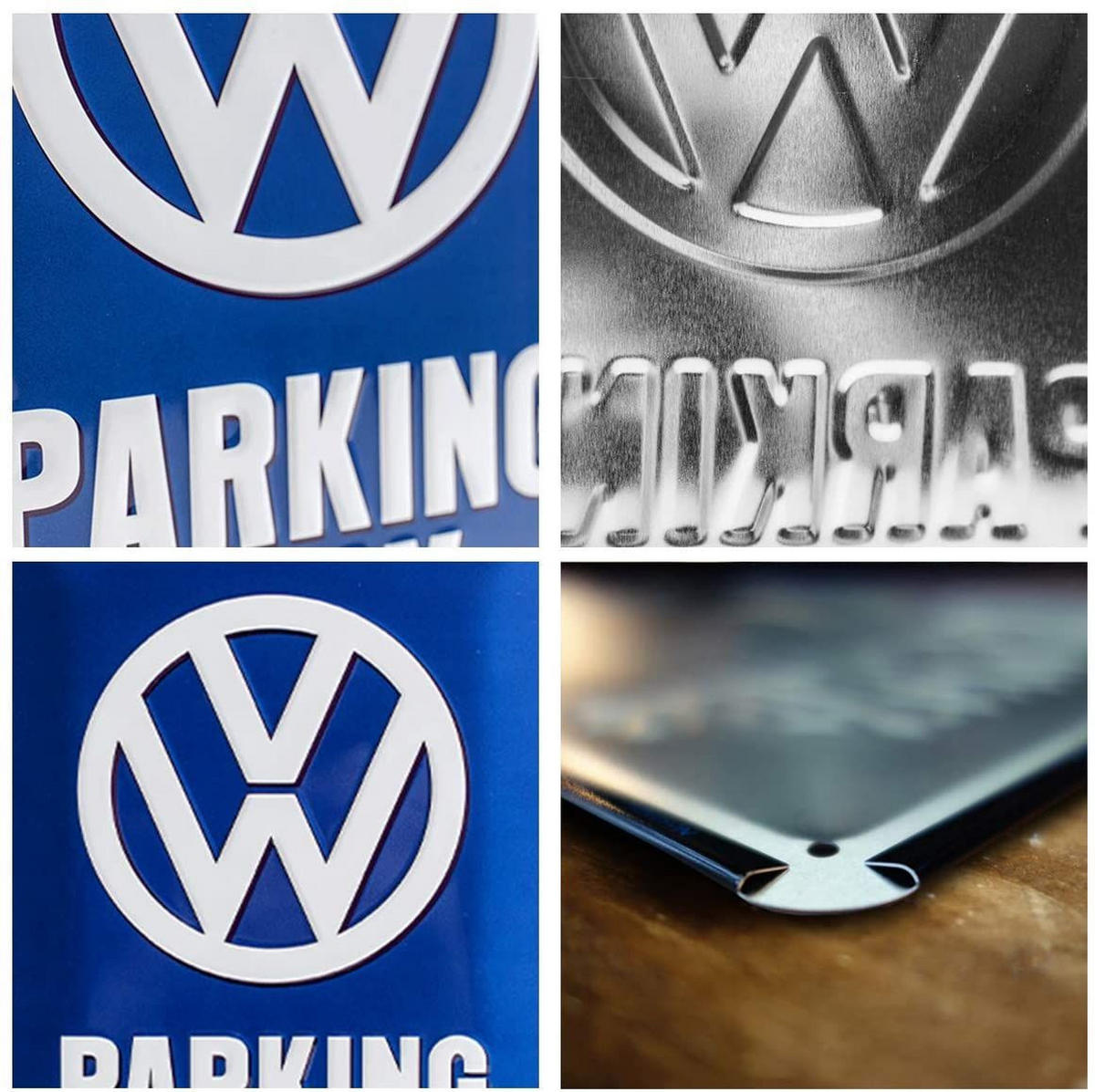 BLECHSCHILD 20/30 cm Volkswagen VW Parking Only - Multicolor, Metall (20/30/0.2cm) - Nostalgic-Art