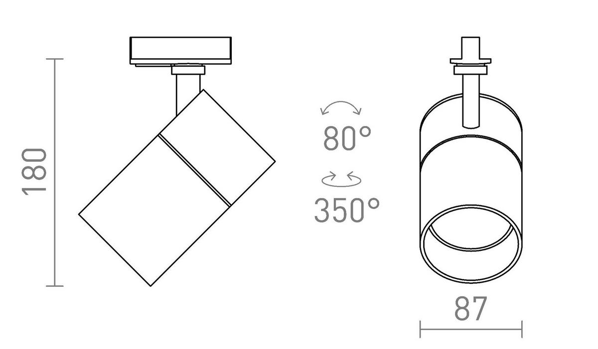 DECKENLEUCHTE WISH 30 DIMM Schwarz 30 W - Schwarz, Metall (15/88/18cm) - Rendl