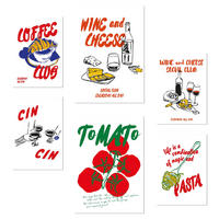 POSTER Set Mit 6 Von Lebensmitteln & Gerichten Im Pop Art A3 & A4 Rahmenlos - Klar, Papier (29/3cm) - Nacnic