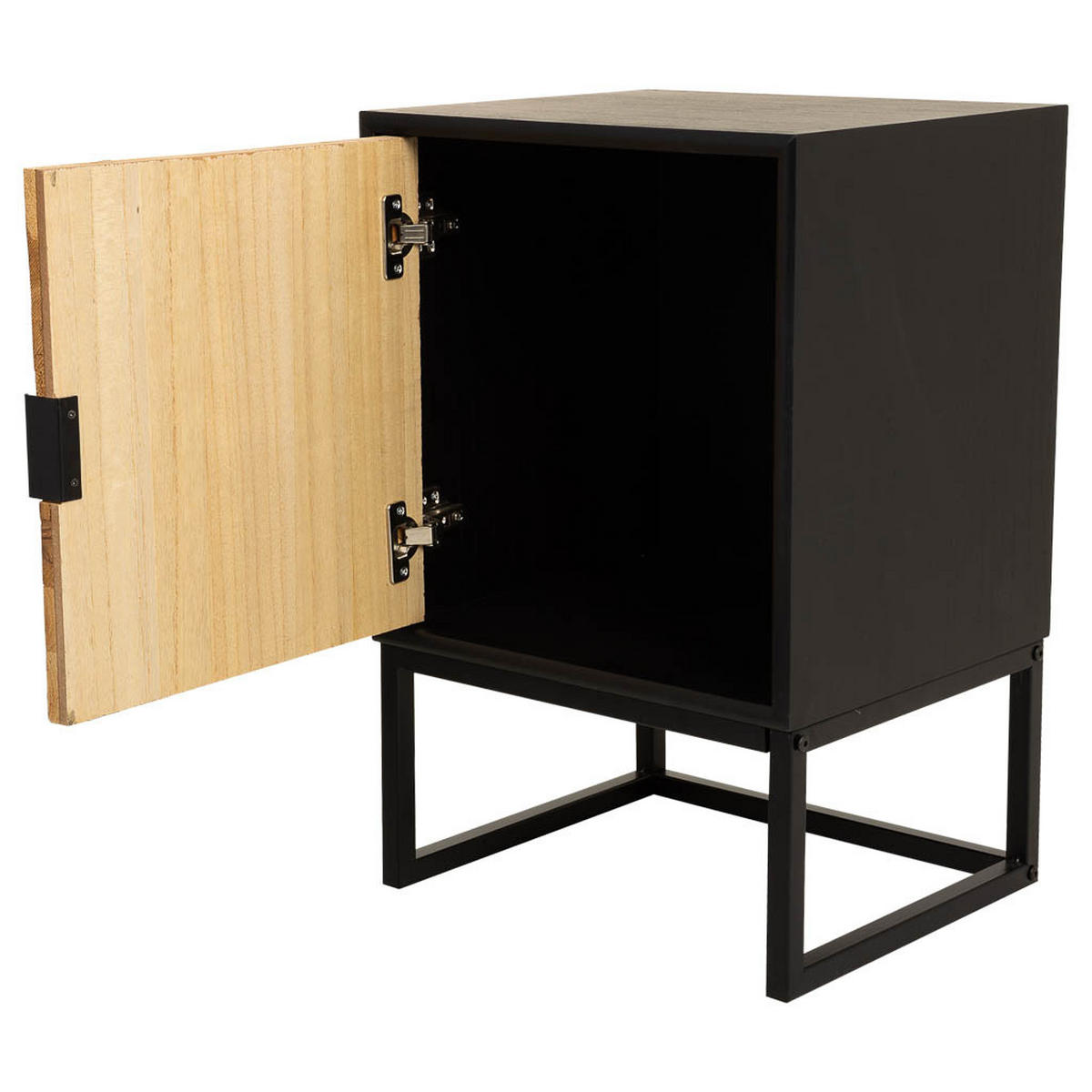 NACHTTISCH aus Holz, schwarz, 40x35x61cm - Schwarz, Holzwerkstoff (40/61/35cm) - Wanderlust