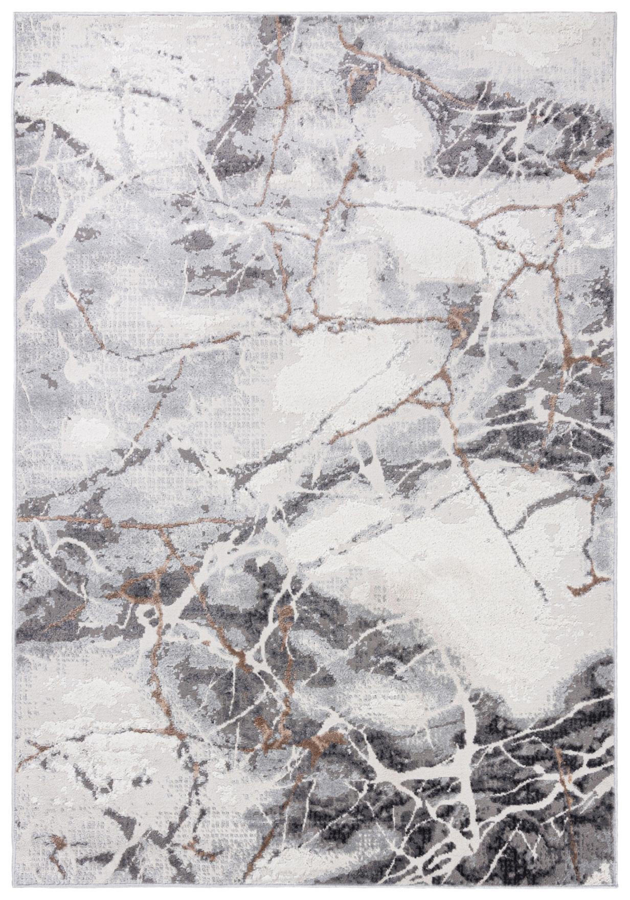 KOBEREC grafitový šedý abstraktní - 160 x 220 cm - tmavě šedá, textil (160/220cm) - Mazovia