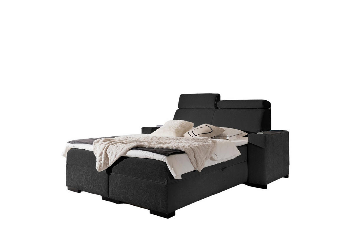 BOXBETT Nestor Dress Me Set.2 - Schwarz, Holzwerkstoff/Textil (200/200cm) - Fun Möbel