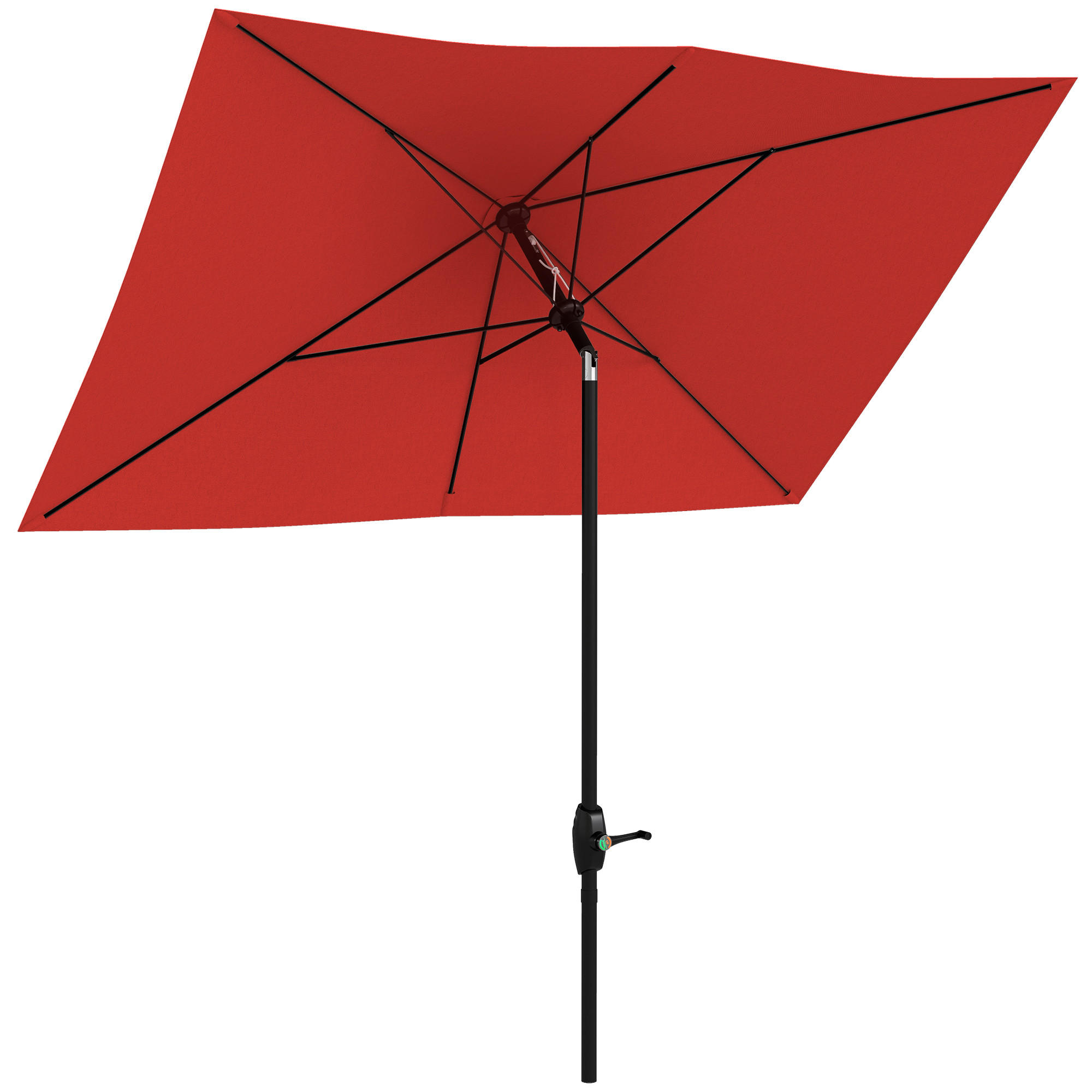 SONNENSCHIRM Rot 290/200/248 cm - Rot, Metall (290/200cm) - PANGIVO