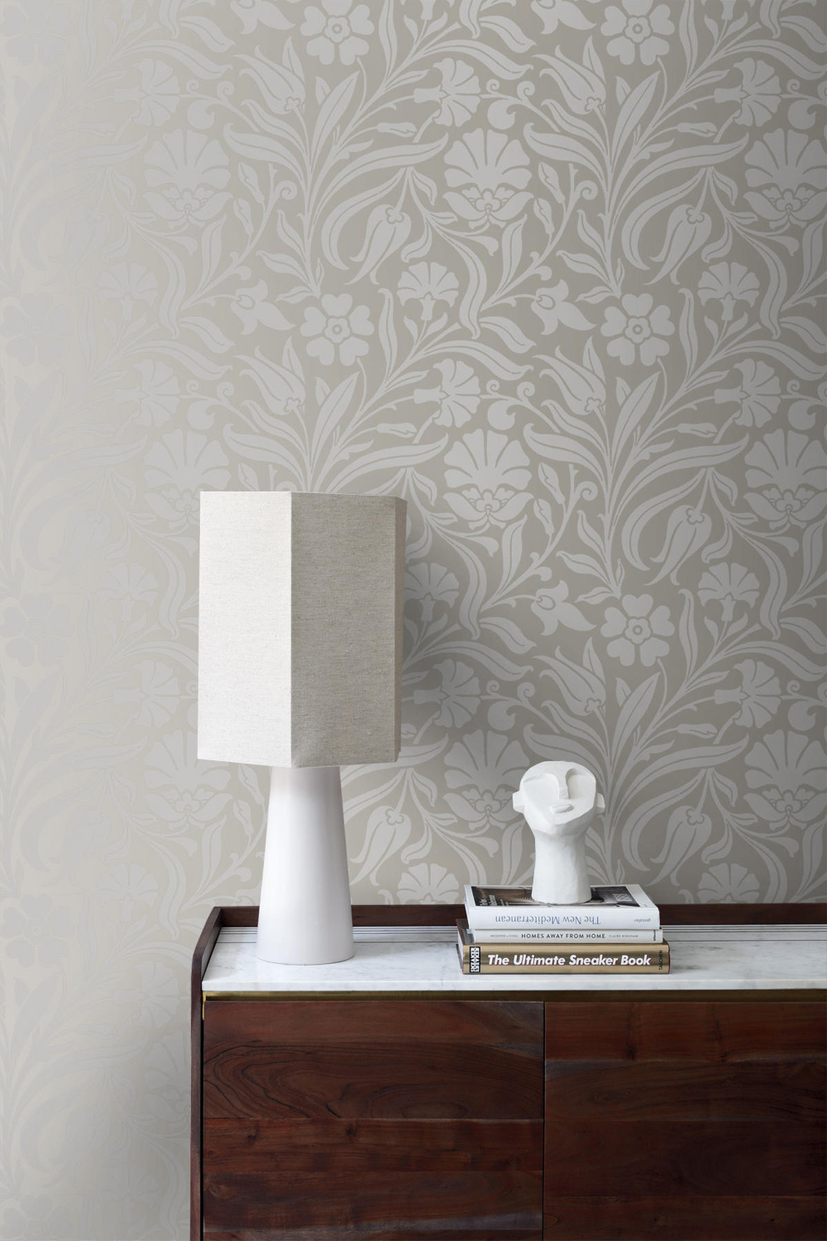 TAPETE Blumen 53 cm x 10.05 m - Pink, Papier (53/1000cm) - Origin Wallcoverings