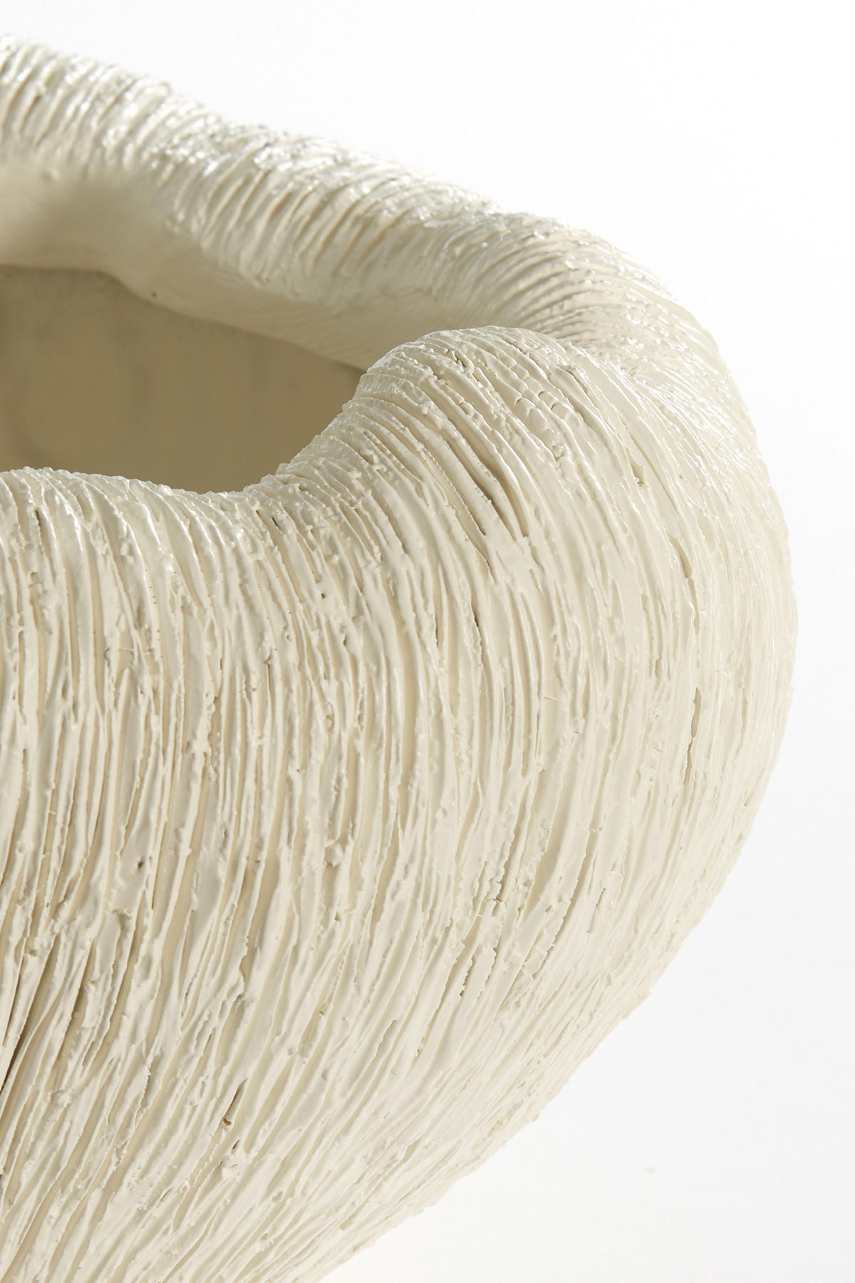 VASE Denisa Weiß 34/28/21 cm - Weiß, Kunststoff (21cm) - Light & Living