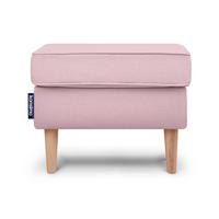 SITZHOCKER STRALIS zeitloses Design hohe Füße, Rosa - Hellrosa, Textil (41/43/56cm) - KONSIMO®