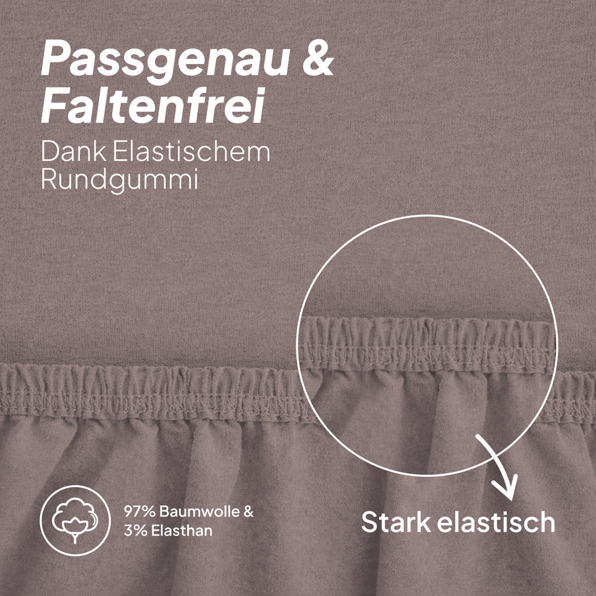 SPANNBETTLAKEN TOPPER 160/210/12 cm Taupe - Taupe, Textil (160/210cm) - AM Qualitätsmatratzen