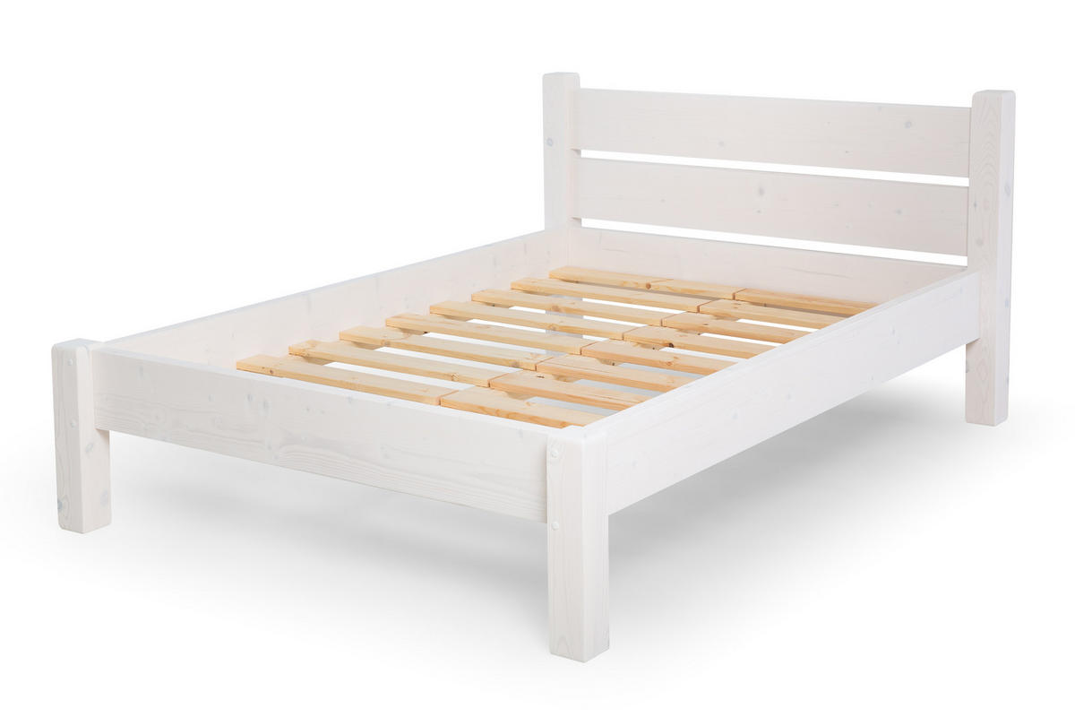 BETT 80x200 cm - Weiß, Holz (80/200cm) - MSL wooden furniture