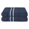 DUSCHTUCHSET Ohio - 2-teilig - 70 x 140 cm - Dunkelblau - Dunkelblau, Textil (70/140cm) - Uncover by Schiesser
