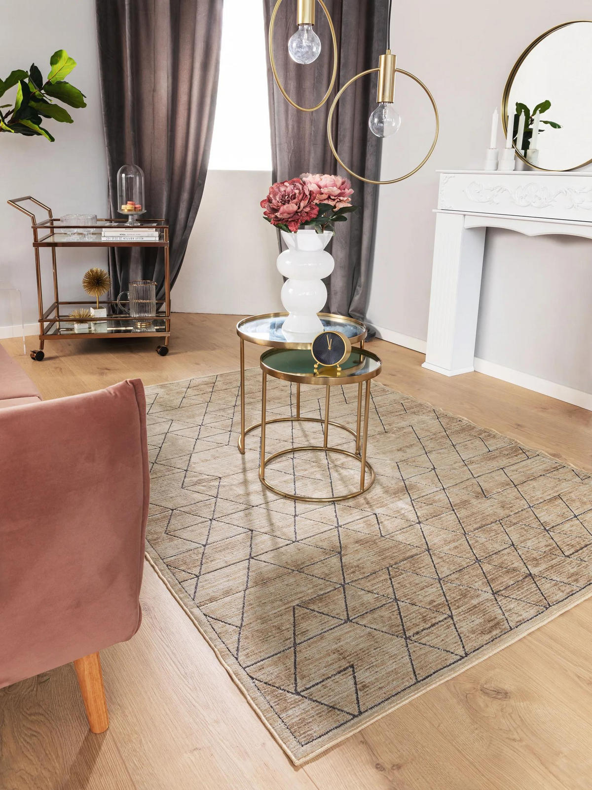 TEPPICH Daisy Cream 140x200 cm - Creme, Textil (140/200cm) - benuta