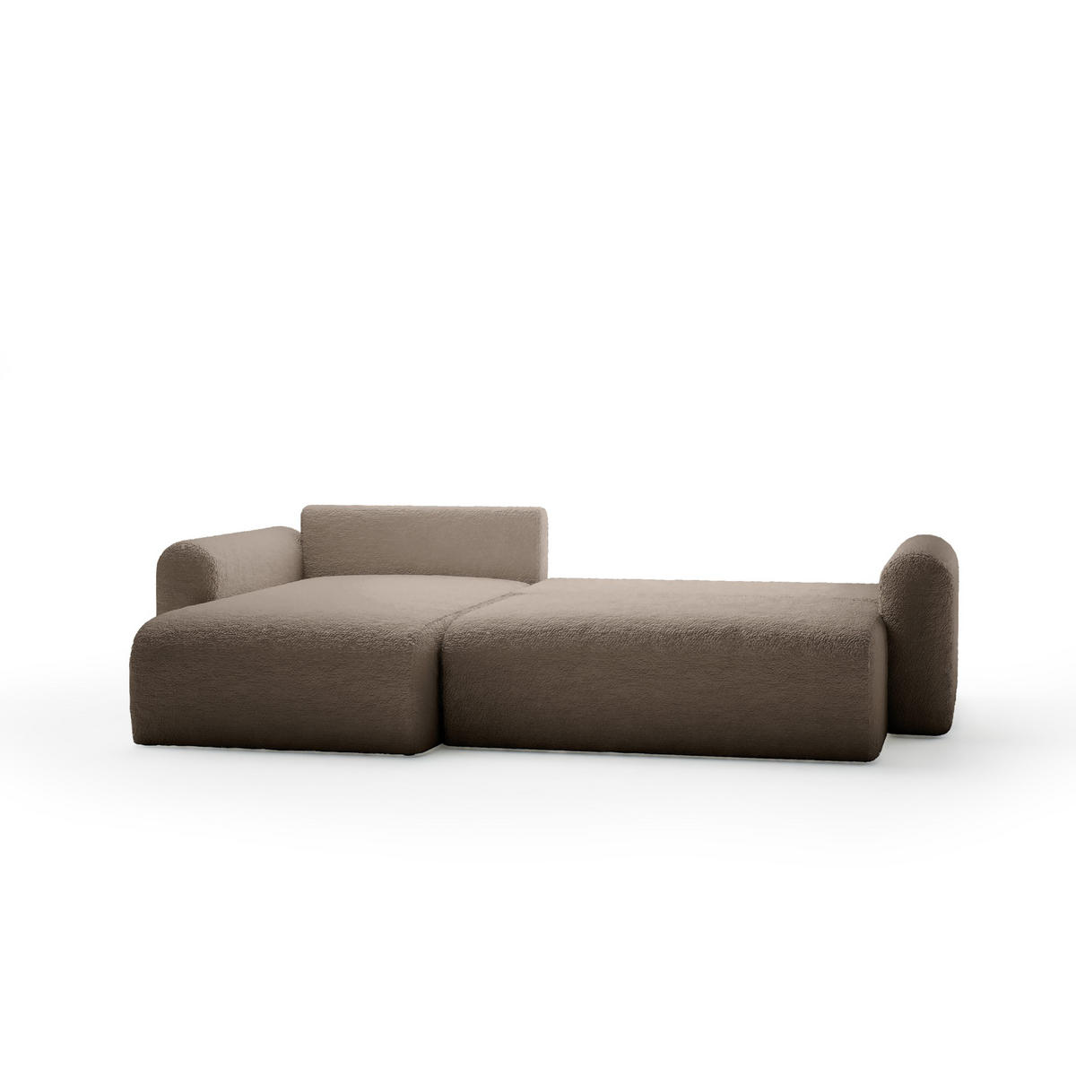 ECKSOFA mit Schlaffunktion Thekla, Brown - Braun, Textil (286/100cm) - Fedve