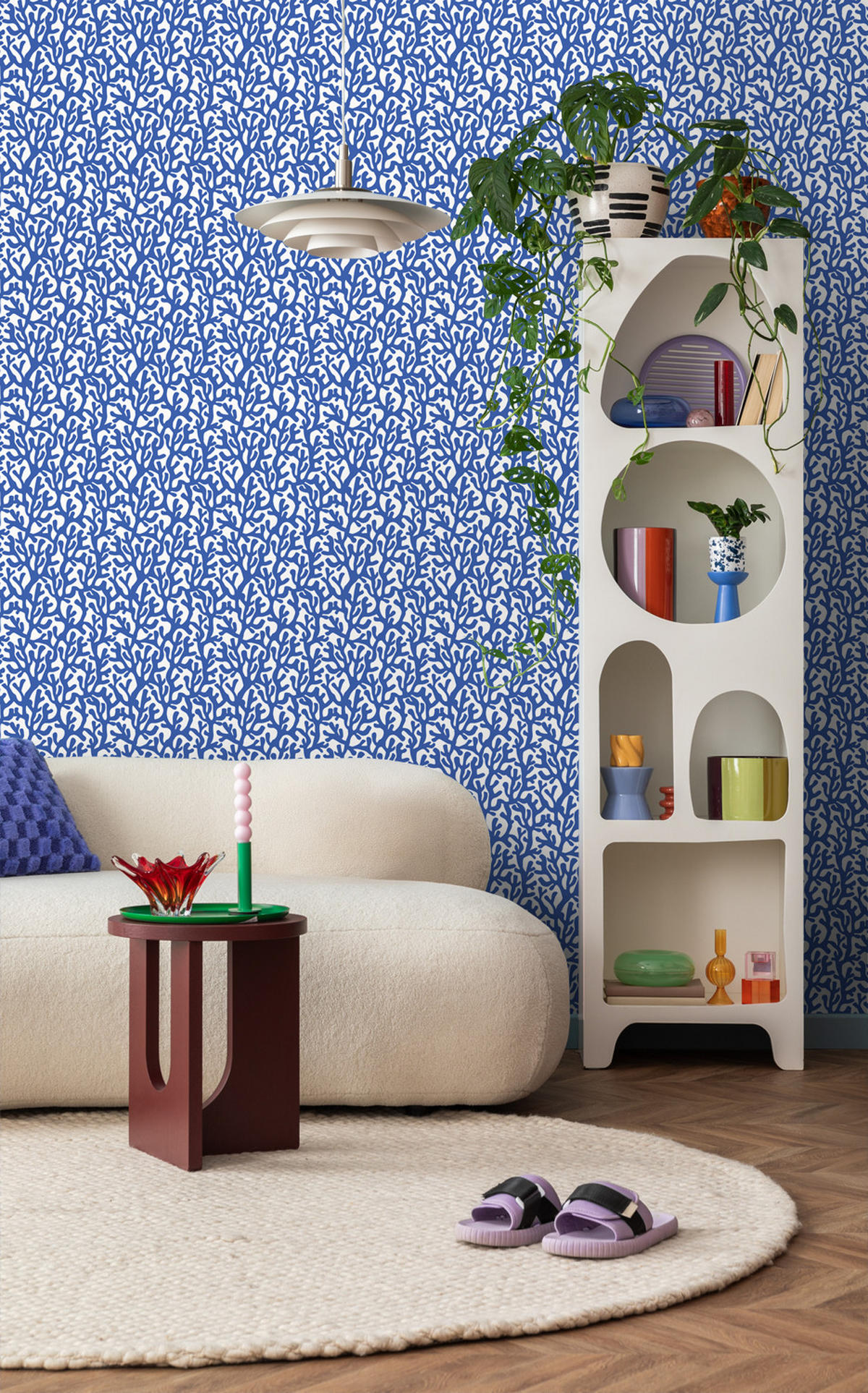 TAPETE Koralle 50 x 900 cm - Blau, Papier (50/900cm) - ESTAhome