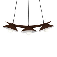 HÄNGELEUCHTE Miller X3 - Braun, Metall (70/25/16cm) - Lumicom