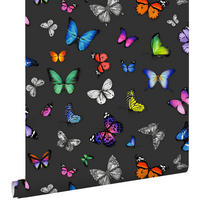 TAPETE Schmetterlinge 53 cm x 10.05 m - Schwarz, Papier (53/1000cm) - ESTAhome