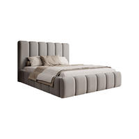 POLSTERBETT Doppelbett Ardal 160x200 cm, Hellgrau - Beige, Textil (160/200cm) - Fedve