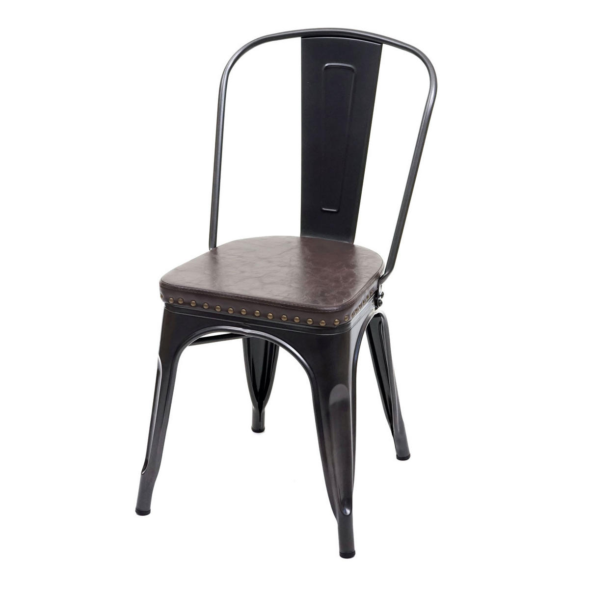 ESSZIMMERSTUHL H10E Braun 4er-Set - Braun, Metall (44/85/49cm) - MCW