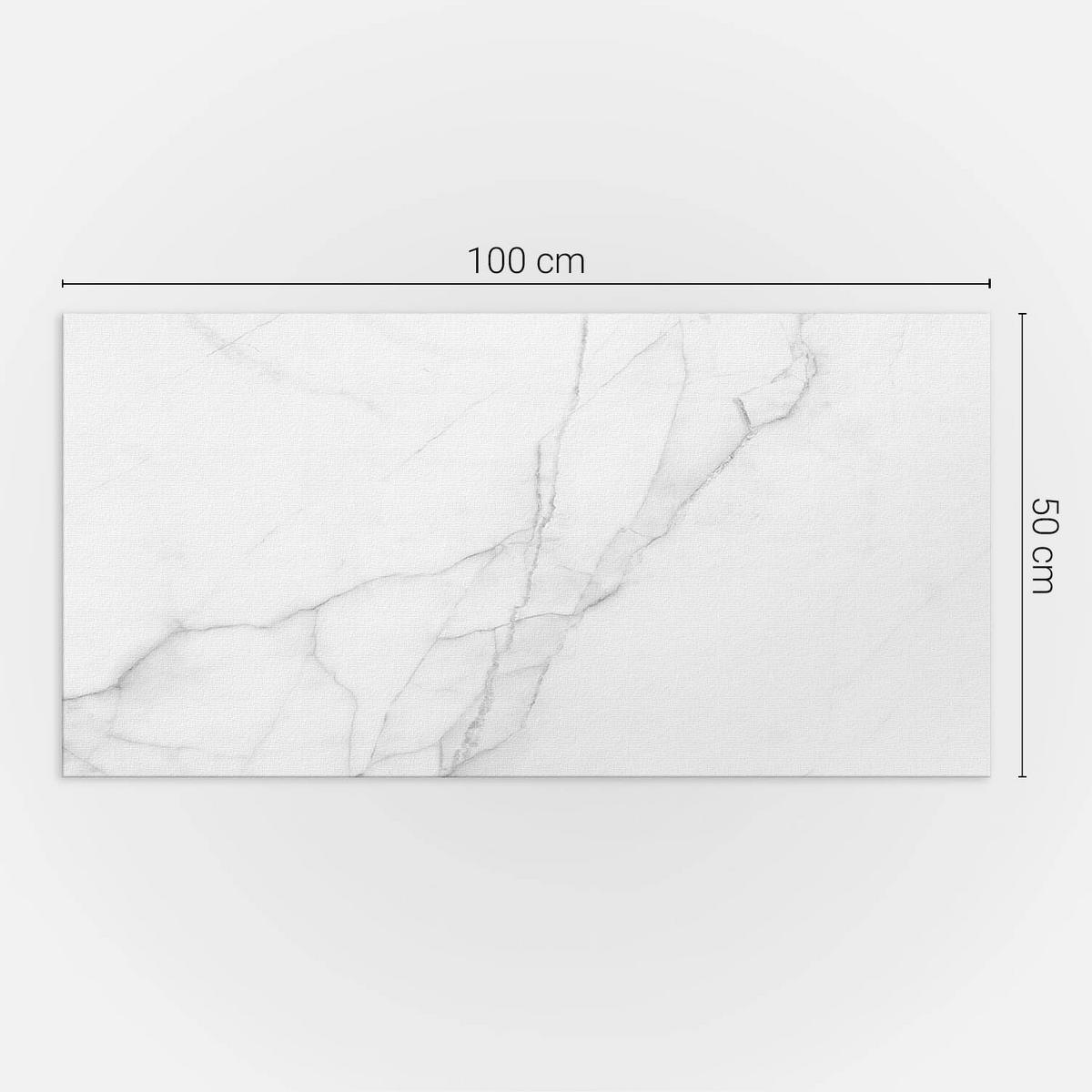 WANDPANEEL 100x50 cm selbstklebend Aurina - Weiß Hochglanz, Kunststoff (50/1.6/100cm) - Wallfluent