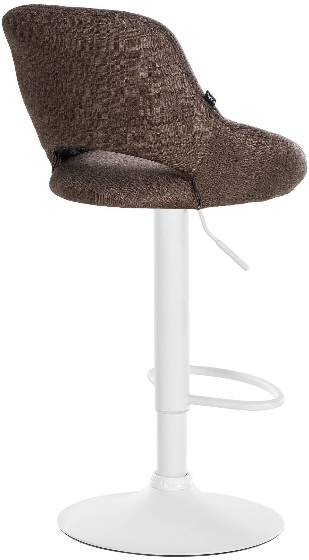 BARHOCKER Stoff Braun - Weiß/Braun, Textil/Metall (47/85/48cm) - CLP