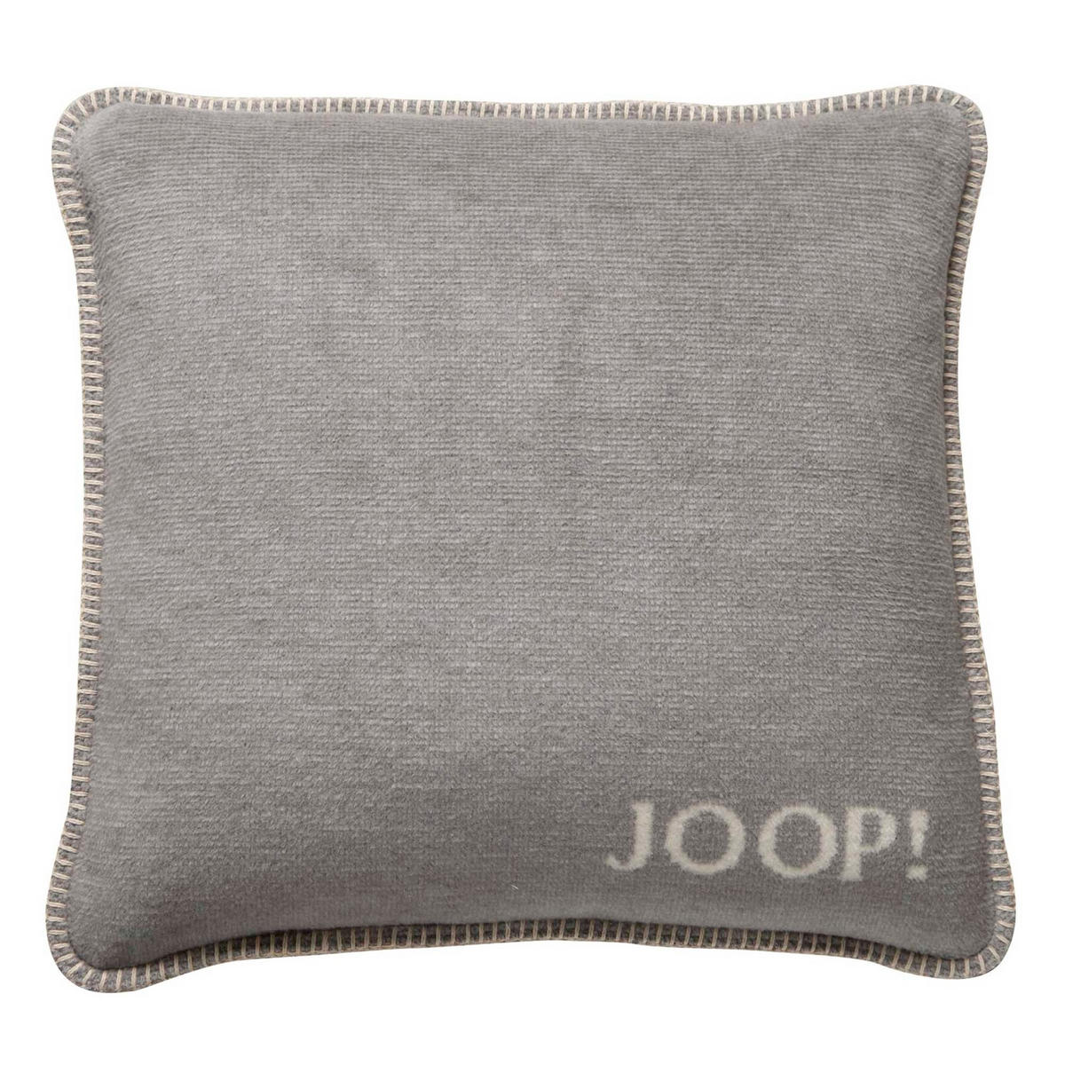 KISSENHÜLLE 2er Pack in Hellgrau - Kuschelweiche Melange-Optik - Grau, Textil (50/10/50cm) - Joop!