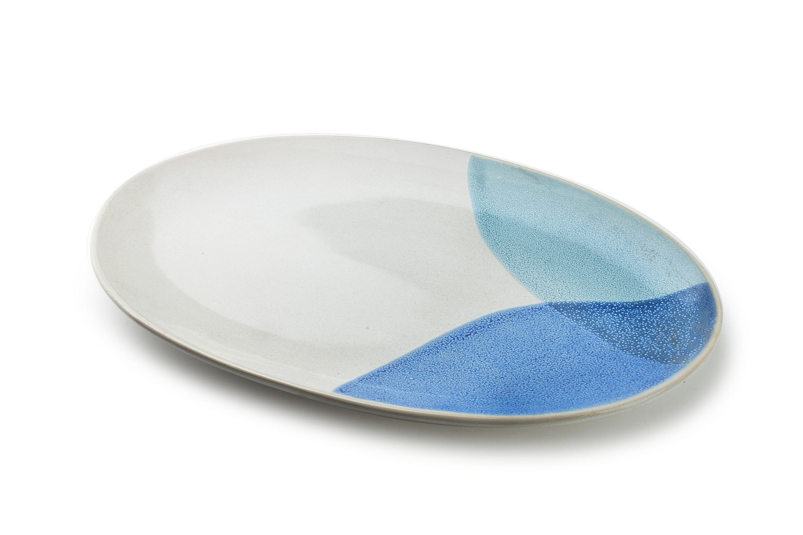 SERVIERPLATTE Basic Nature Blau 36/22.5/3 cm Keramik - Blau, Keramik (22.5/3/36cm) - Mondex