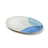 SERVIERPLATTE Basic Nature Blau 36/22.5/3 cm Keramik - Blau, Keramik (22.5/3/36cm) - Mondex