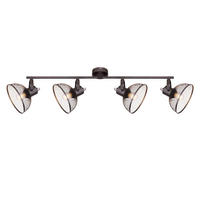 DECKENLEUCHTE MONIGA Anthrazit Geflecht - Anthrazit, Metall (93.6/16/20.8cm) - Globo Lighting