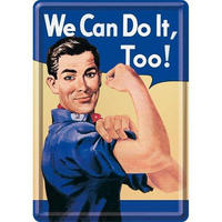 MINIBLECHSCHILD 10/14 cm USA We Can Do It, Too! - Multicolor, Metall (10/14/0.1cm) - Nostalgic-Art