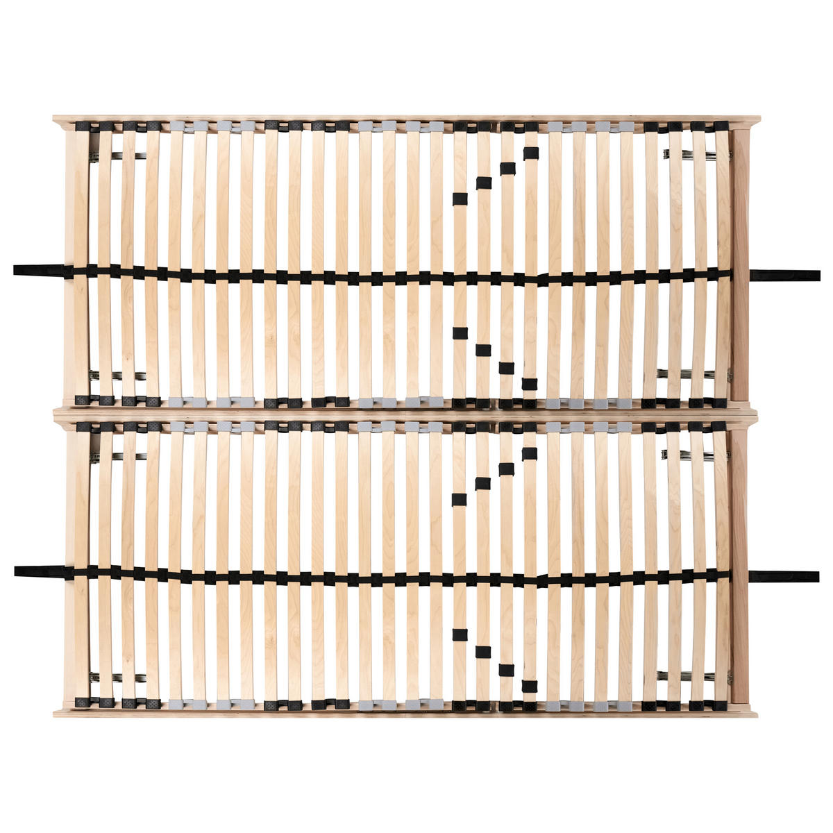 LATTENROST manuell verstellbar 160/200 cm Monthois - Hellbraun/Braun, Holz (160/200cm) - Beliani