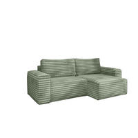 ECKSOFA Schlafsofa Madlen - Hellgrün, Holzwerkstoff/Textil (248/140cm) - Fun Möbel