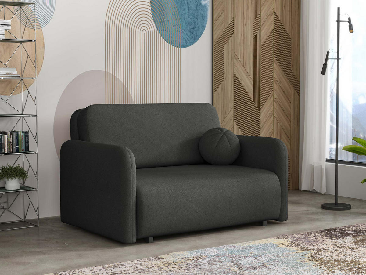 SCHLAFSOFA Viva Sun II - Schwarz, Holz/Textil (130/85/103cm) - MIRJAN24