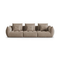 SOFA modular Bloom aus Samt hellbraun 4 Sitzplätze - Hellbraun, Textil (332/95/106cm) - Micadoni