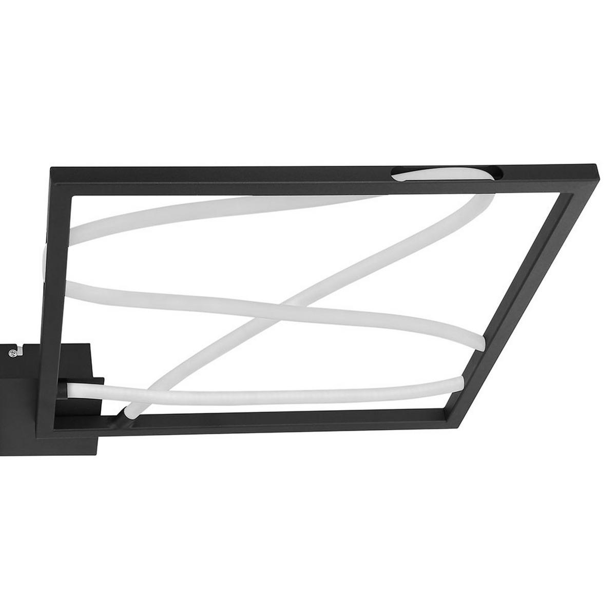 LED DECKENLEUCHTE KAIA Schwarz Aluminium Metall - Schwarz, Metall (78.4/84/6.8cm) - Globo Lighting
